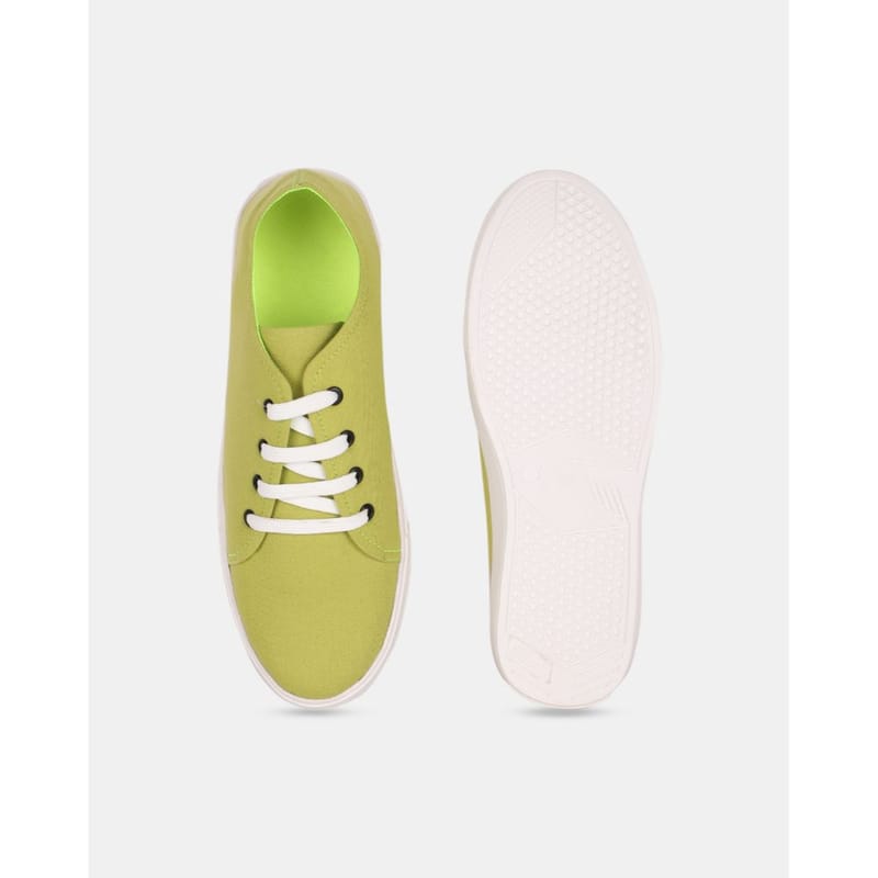 Hippyness Yellow Solid Casual Sneaker for Men