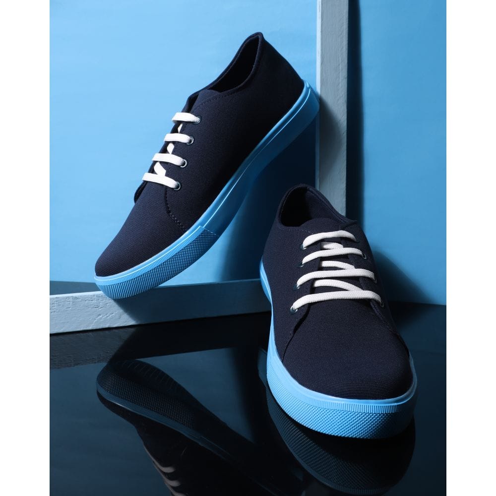 Hippyness Blue Solid Casual Sneaker for Men