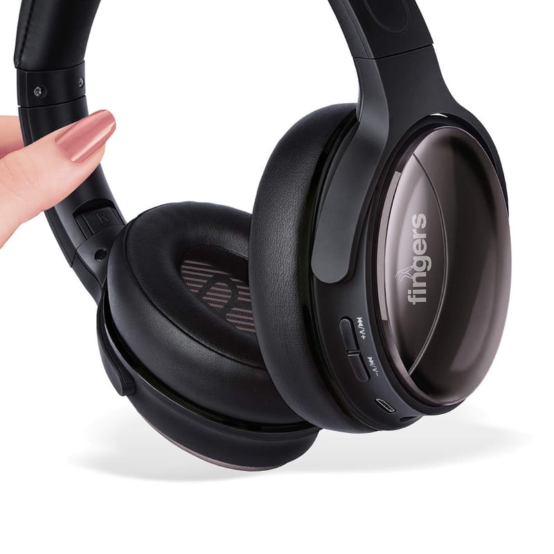 FINGERS Alloy H3 Wireless On-Ear Headset (Signature Series) with 30 Hour Playback time, Fast Charging and Multi-Functioned [Bluetooth  | FM Radio | MicroSD | AUX]