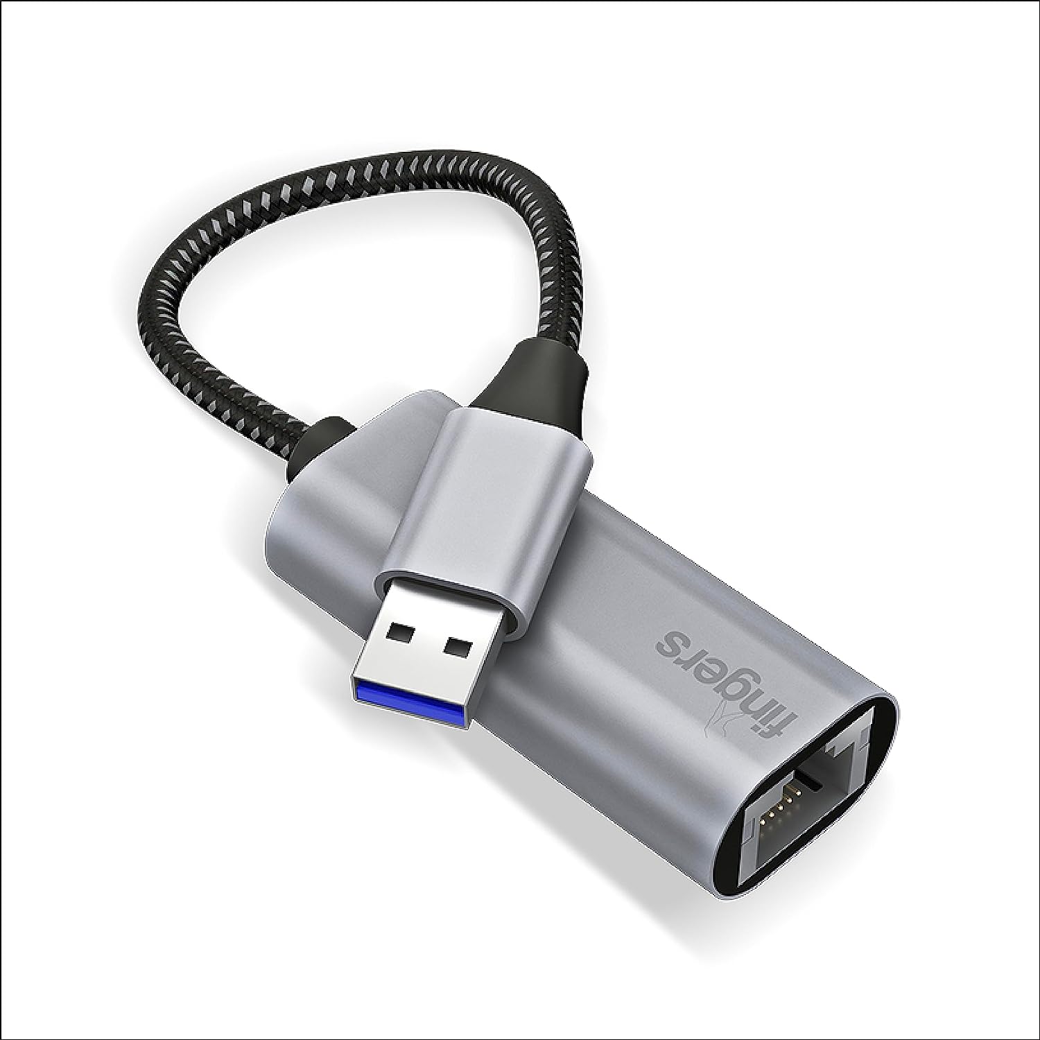 FINGERS GigaNet USB-A to Giga LAN Ethernet Adapter   Super High Speed Data Transfer up to 1 Gbps, Plug-n-Play, Ultra-Portable, Compatible with Windows, macOS, Android, and More