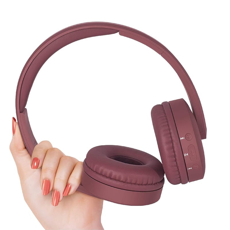 FINGERS Beaut  Wireless Headset with FM Radio & 17 hrs Playback time (Mocha Maroon)