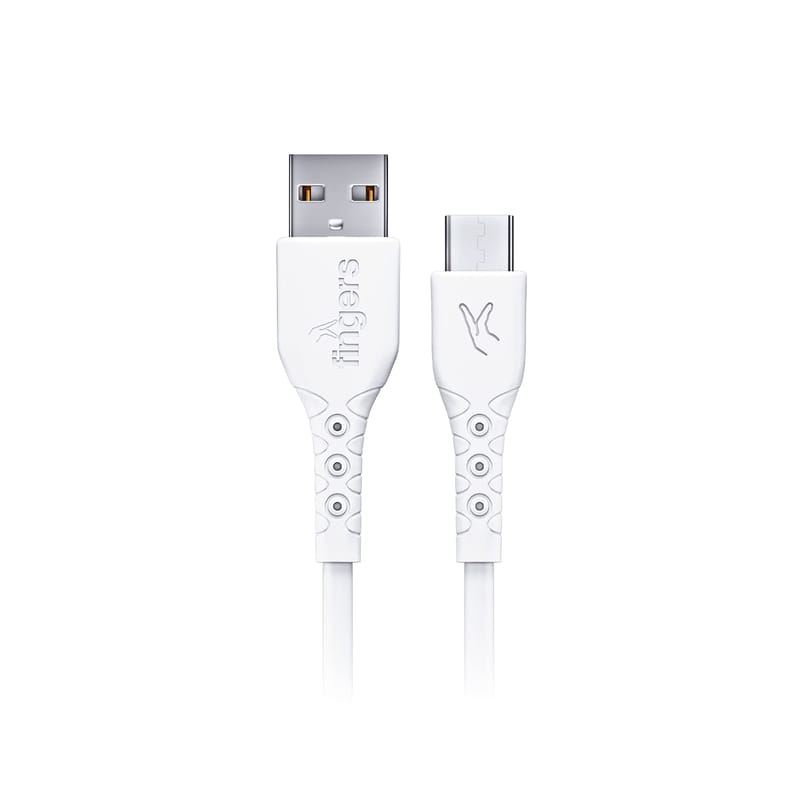 FINGERS FMC-Micro-04 Mobile Cable with Fast Charing and Data Transfer (White)