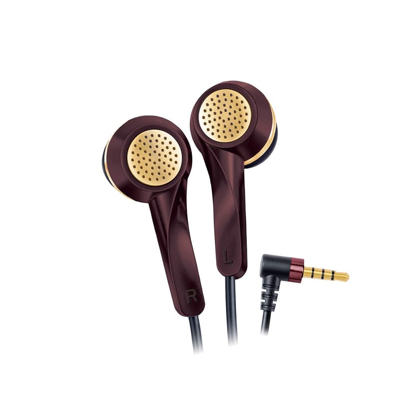 FINGERS SoundGlitz Wired in Ear Earphones with Built in Mic (Burgundy + Gold)