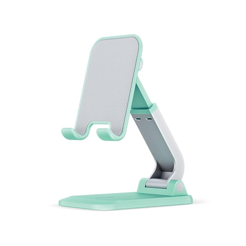 FINGERS Hold-Me-Up Portable Universal Mobile Stand (Angle & Height Adjustable, Compact & Foldable, Anti-Slip & Anti-Shake Design, Compatible with Smartphones & Tablets) (Aqua Blue)