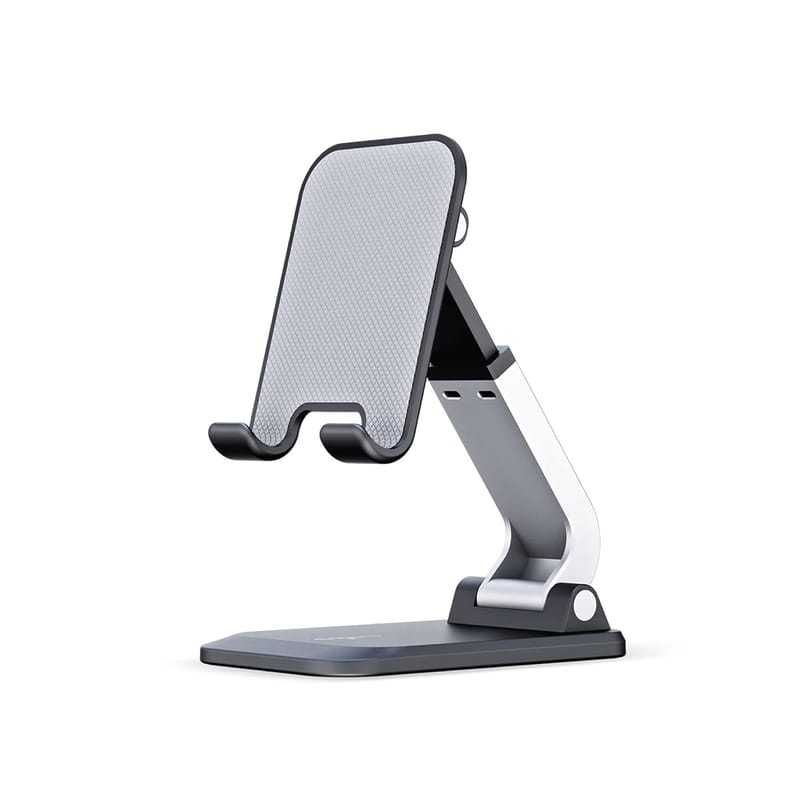 FINGERS Hold-Me-Up Portable Universal Mobile Stand (Angle & Height Adjustable, Compact & Foldable, Anti-Slip & Anti-Shake Design, Compatible with Smartphones & Tablets) (Rich Black)