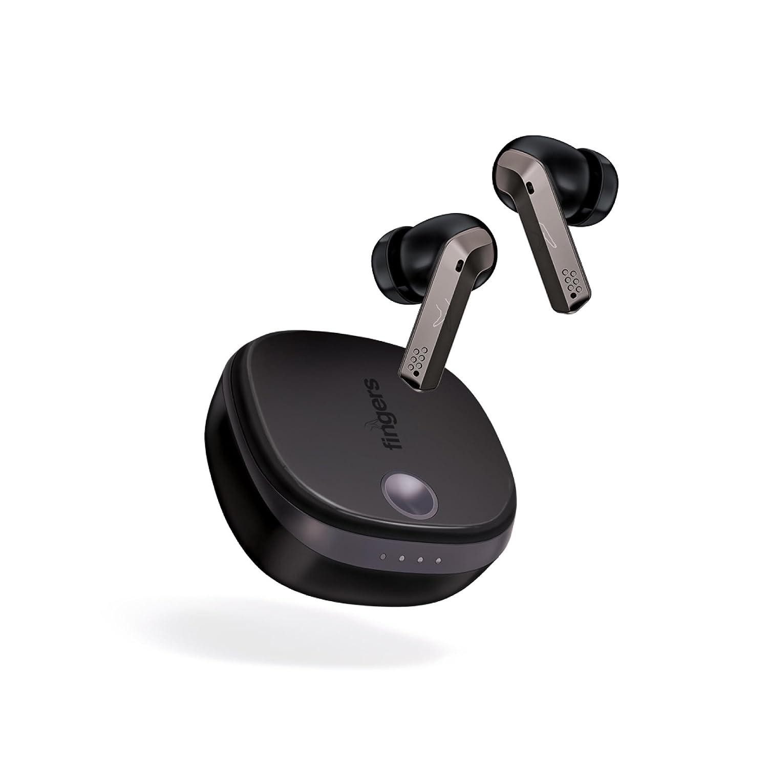 FINGERS Mesmeric TWS Earbuds: Immersive Sound with 10 mm Deep bass Drivers, 60 Hours Playtime, Built-in Quad Mics, SNC  Technology, Quick Charge (10 mins = 3 Hours), Type-C Fast Charging