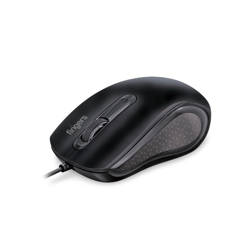 FINGERS MegaHit USB Wired PC Mouse (Advanced Optical Technology, 12200 DPI, Ambidextrous, Plug-n-Play for Windows , macOS, Linux & Chrome OS)