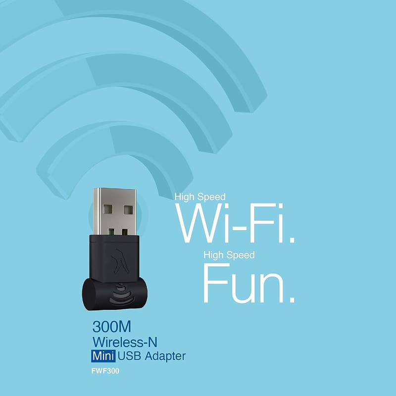 FINGERS FWF300 Wi-Fi USB Adapter (Nano-Sized | High Speed and Wi-Fi Compatible with Windows, Linux, and Mac | Speed up to 300 Mbps)