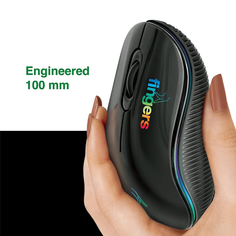 FINGERS RGB-Breathe Wired Mouse with Advance Optical Technology and Breathing RGB LED Lights (Lightweight and Comfortable | Compatible with Windows , Mac, Linux