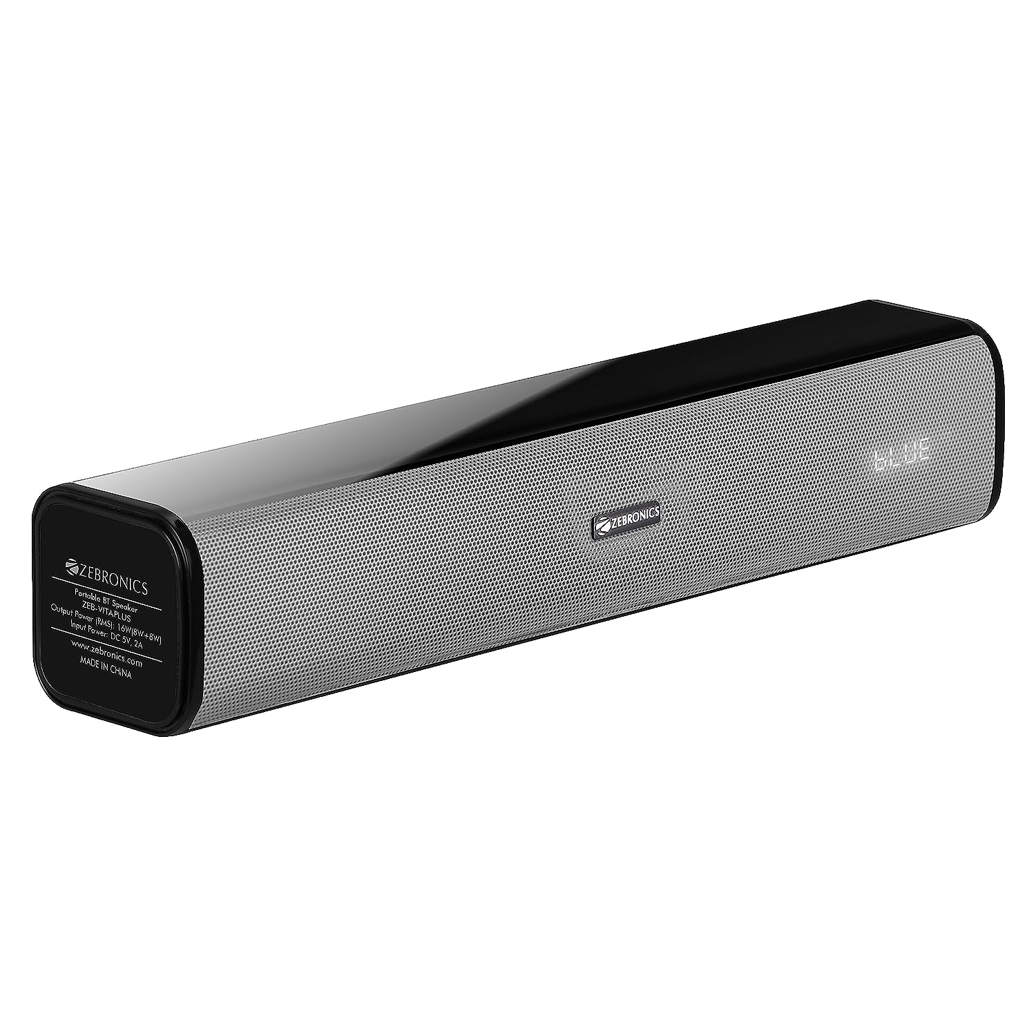 ZEBRONICS Zeb-Vita Plus Mini 16 w Soundbar Supporting LED Display, USB, SD Card, AUX, FM, TWS & Call Function. (Grey)