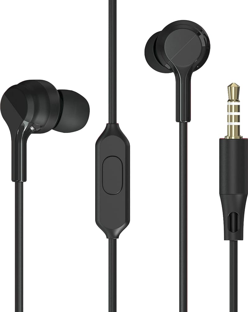 ZEBRONICS Zeb-BRO PRO in Ear Wired Stereo Earphones with Mic, 3.5mm Audio Input Jack, 10mm Drivers, in-Line Mic, 1.2 Metre Cable (Black)