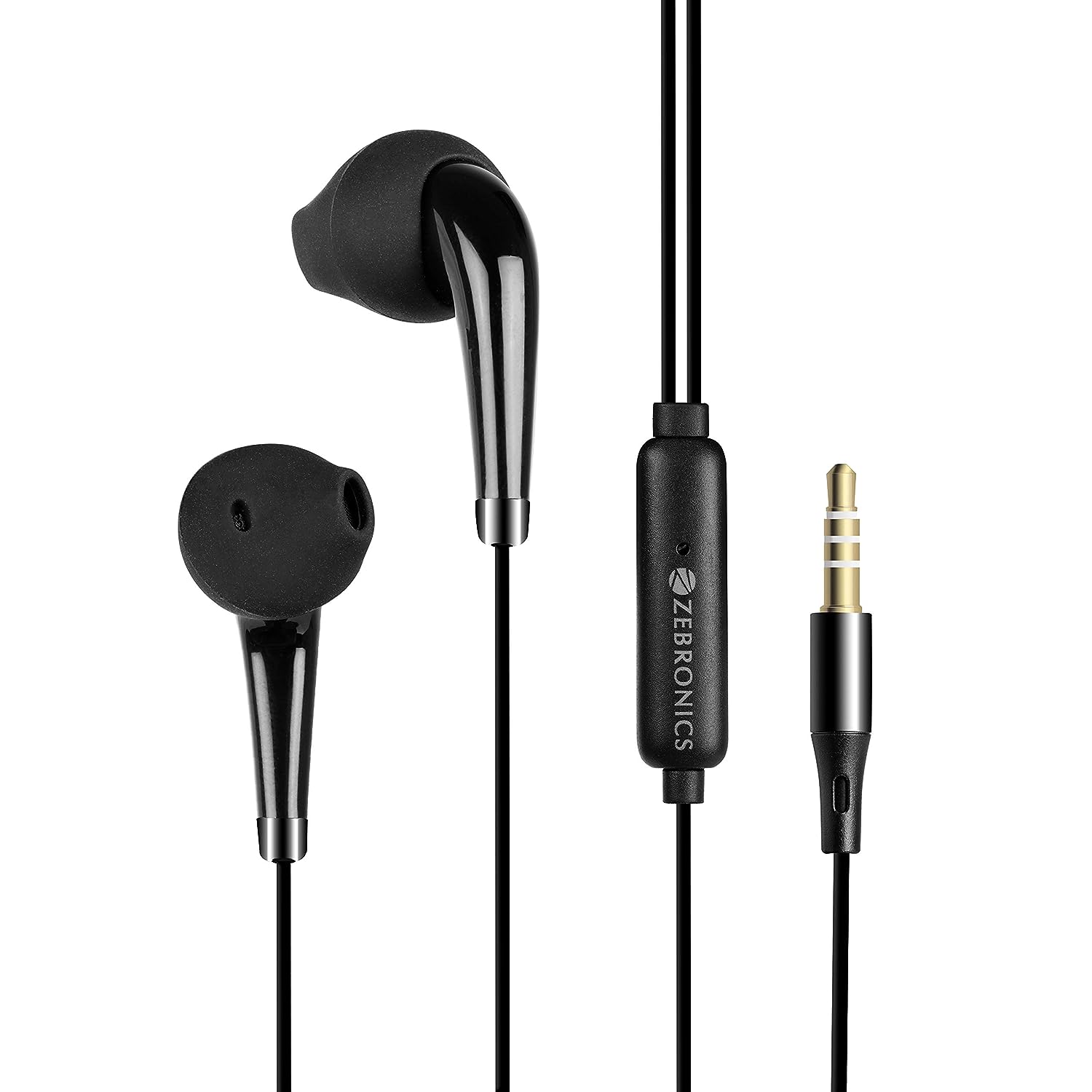 ZEBRONICS  Zeb-Calyx Wired in Ear Earphones with Mic (Black)