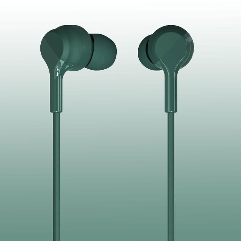 ZEBRONICS Zeb-BRO PRO in Ear Wired Stereo Earphones with Mic, 3.5mm Audio Input Jack, 10mm Drivers, in-Line Mic, 1.2 Metre Cable (Green)