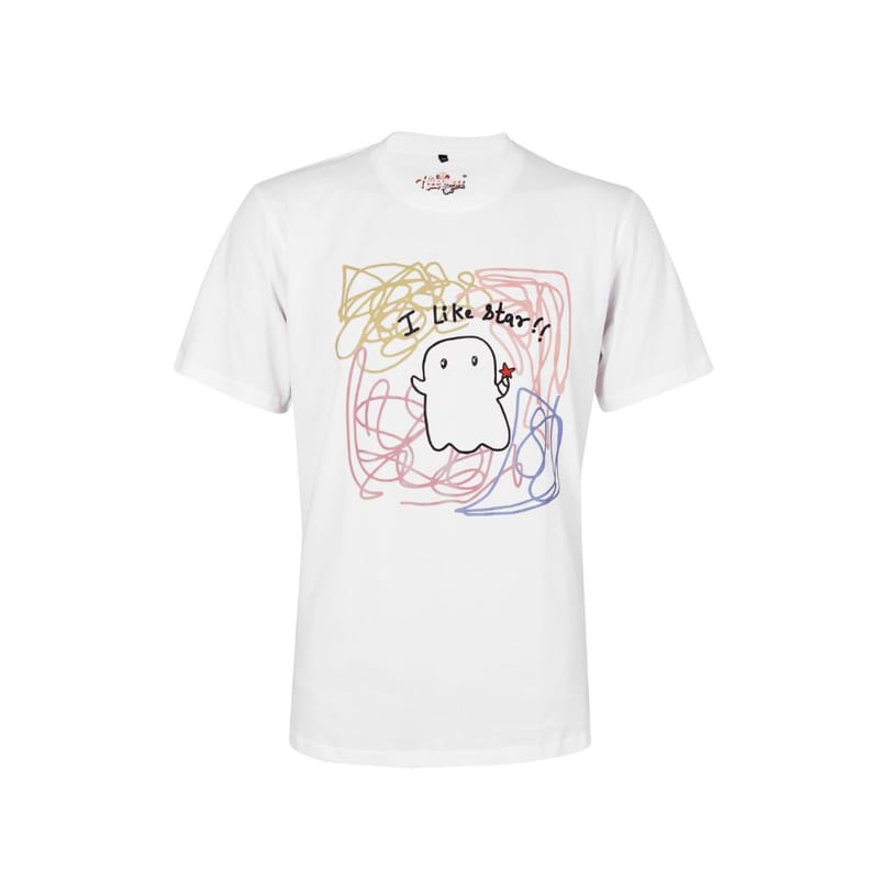 Hippyness White Printed Handsketch Cotton Tshirt