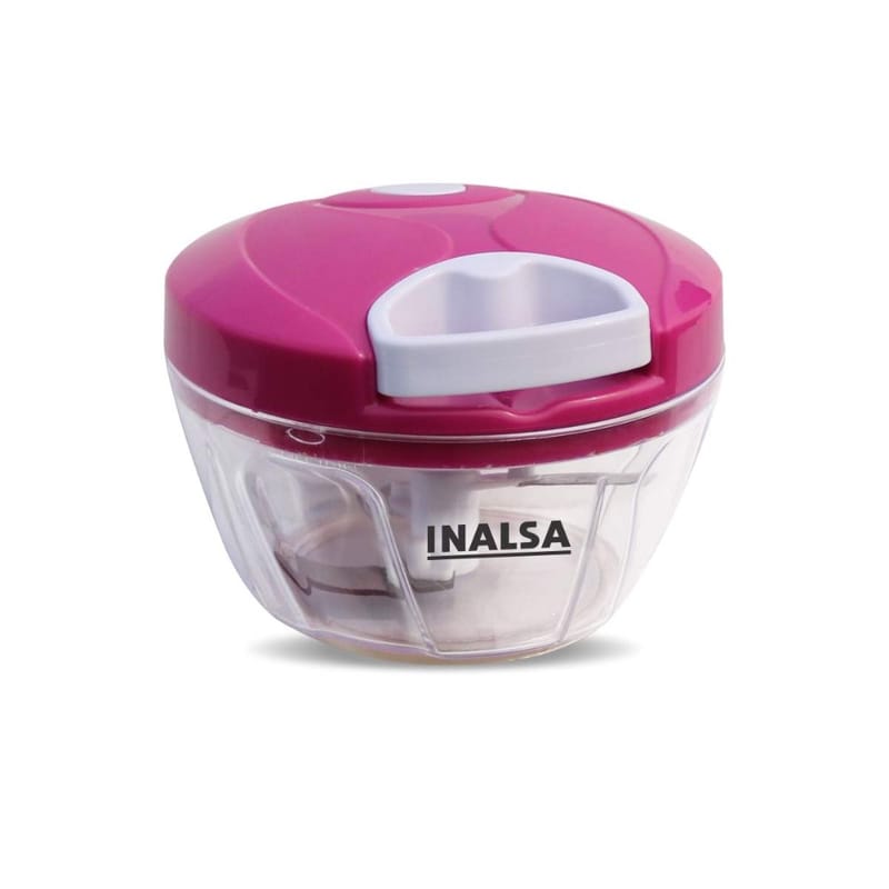 Inalsa Plastic Chop-it Handy Chopper (400 ml, Cherry Red/White)