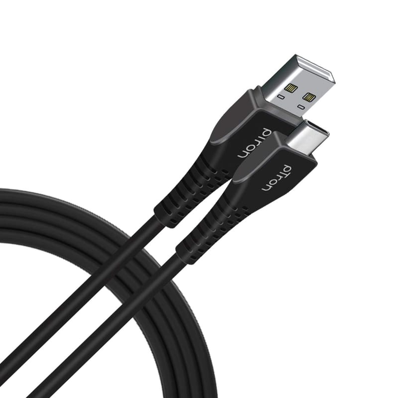 Ptron Solero T241 2.4A Type-C Data & Charging USB Cable, Made in India, 480Mbps Data Sync, Durable 1-Meter Long USB Cable for Type-C USB Devices for Charging Adapter (Black)