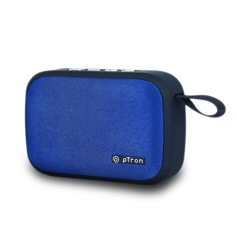 Ptron Musicbot Lite 5W Mini Bluetooth Speaker with 6Hrs Playtime, Immersive Sound, 40mm Driver, BT5.1 with Strong Connectivity, Portable Design, Integrated Music & Call Control (Blue)