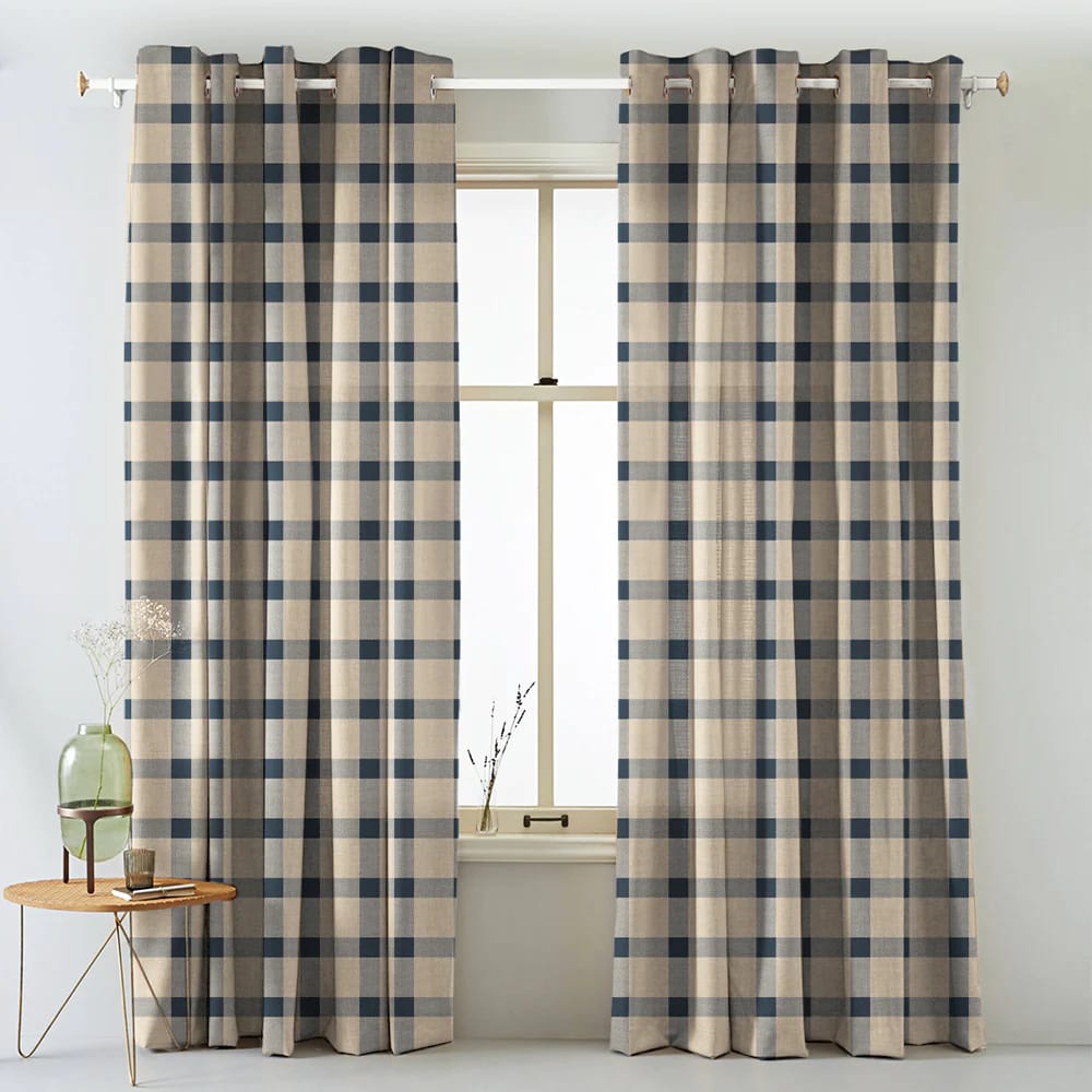 Elegant Floral Print Room Darkning, Light Filtering Curtain Set Of 2