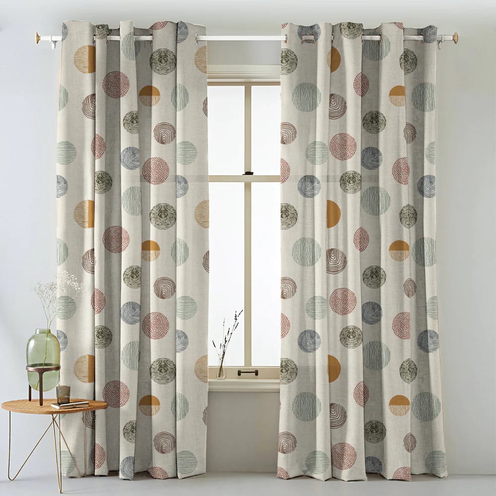 Elegant Floral Print Room Darkning, Light Filtering Curtain Set Of 2