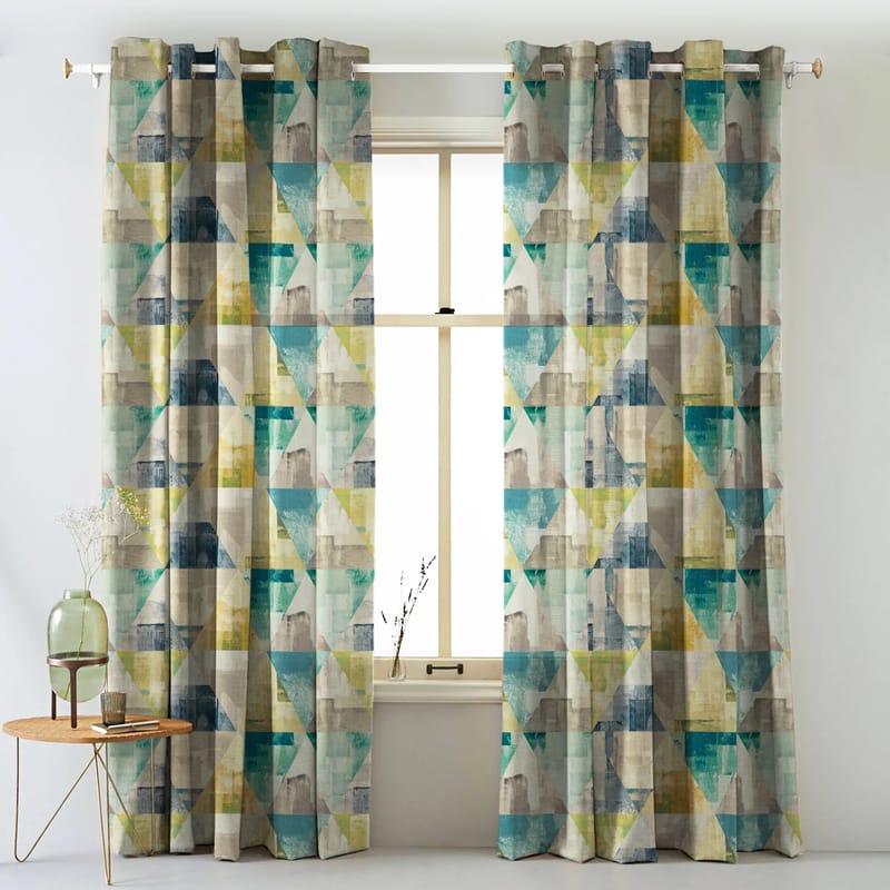 Elegant Floral Print Room Darkning, Light Filtering Curtain Set Of 2