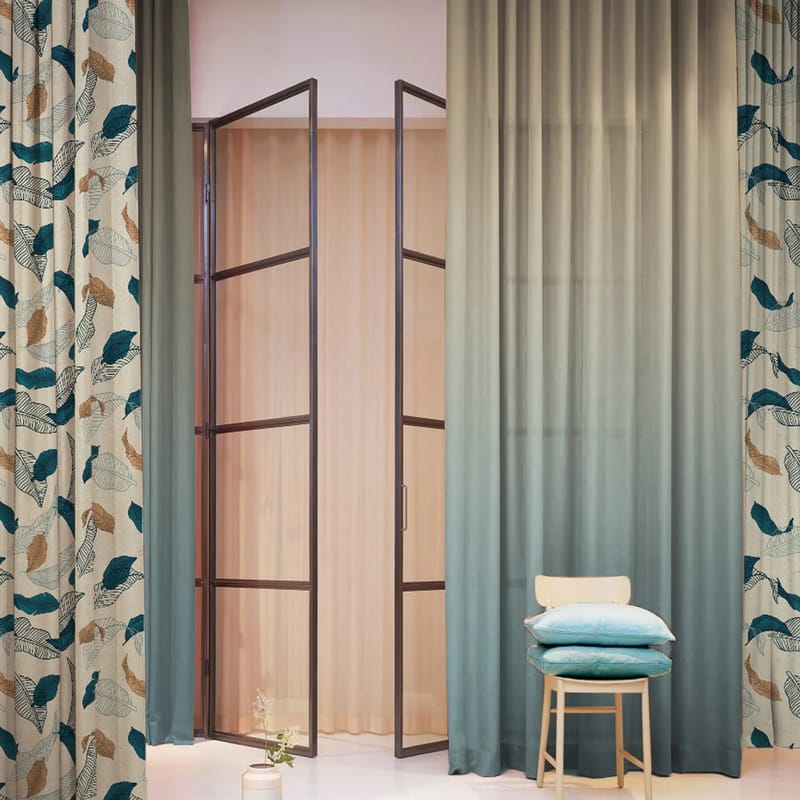 Elegant Floral Print Room Darkning, Light Filtering Curtain Set Of 4