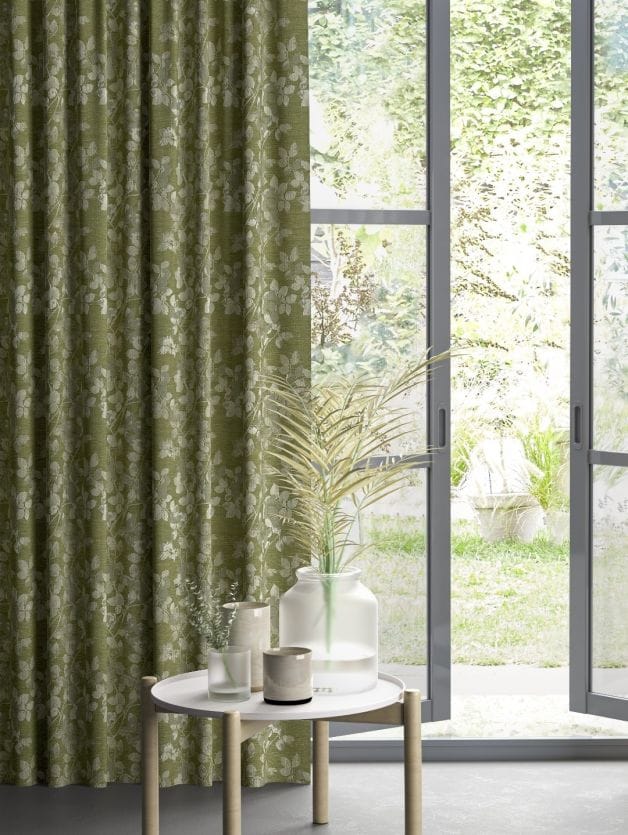 Elegant Floral Print Room Darkning, Light Filtering Curtain Set Of 2