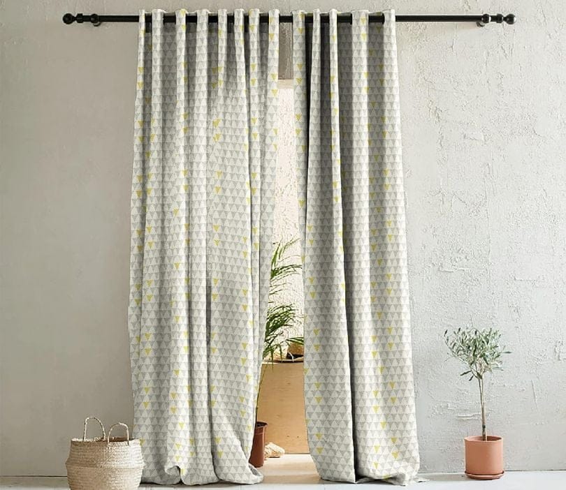 Elegant Floral Print Room Darkning, Light Filtering Curtain Set Of 2