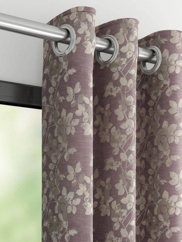 Elegant Floral Print Room Darkning, Light Filtering Curtain Set Of 2