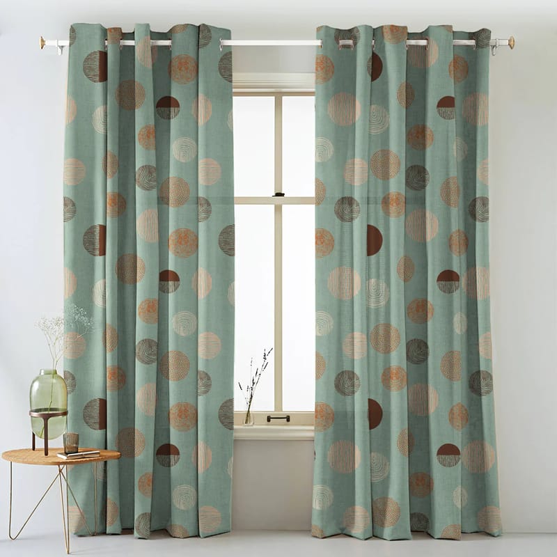 Elegant Floral Print Room Darkning, Light Filtering Curtain Set Of 2