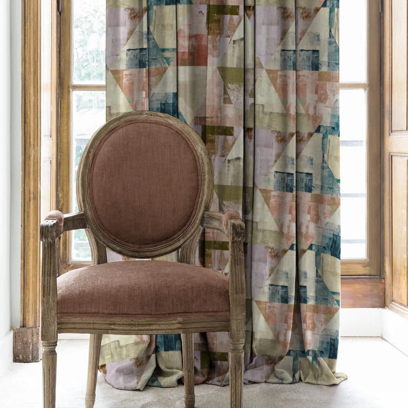 Elegant Floral Print Room Darkning, Light Filtering Curtain Set Of 2