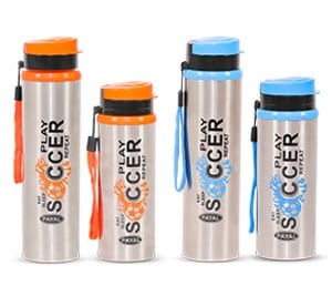 JSH 4 PC WATER BOTTLE STEEL PLASTIC