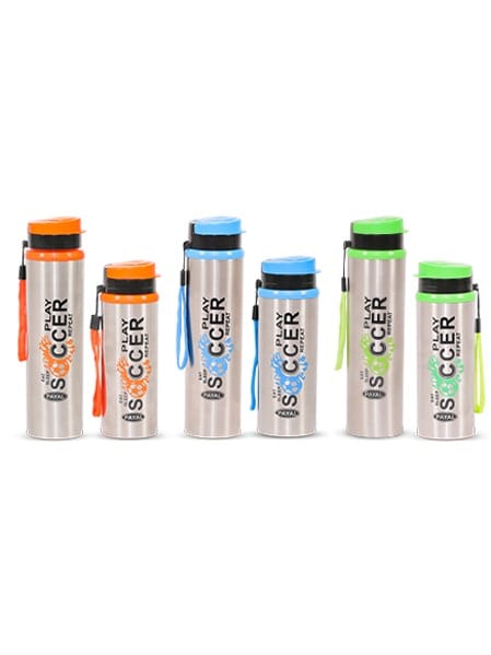 JSH 6 PC WATER BOTTLE STEEL PLASTIC