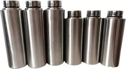 JSH 6 PC STAINLESS STEEL  WATER BOTTLE