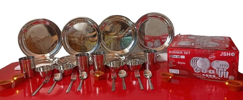 JSH STEEL 24 P C DINNER SET