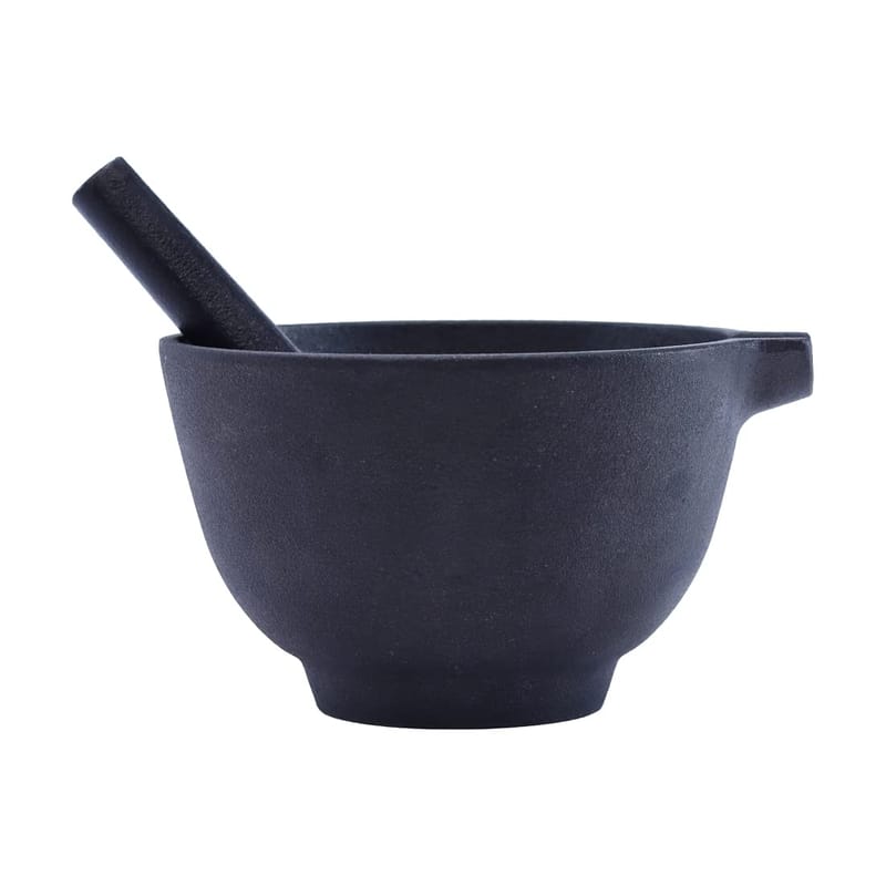 Wonderchef Forza Pre-Seasoned Cast-Iron Mortar & Pestle| Silbatta |Spice, Medicine Grinder Masher| Okhli/Musal/Khalbatta | Ideal for Hand Grinder