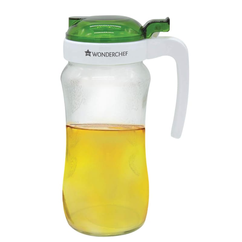 Wonderchef Glass Oil Pourer, 1 Litre, Green