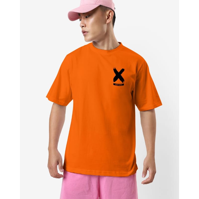 Streetmode Keep Happy Orange T-Shirt for Men