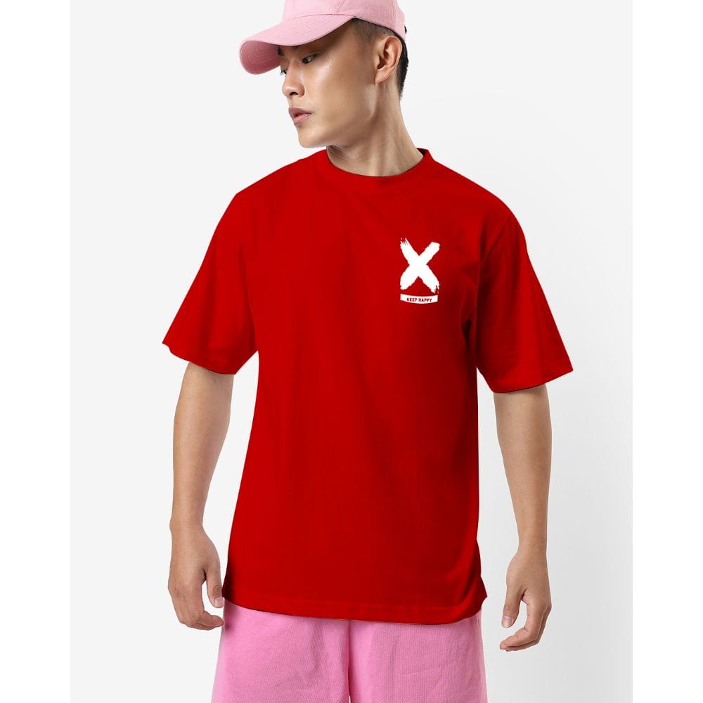 Streetmode Keep Happy Red T-Shirt for Men