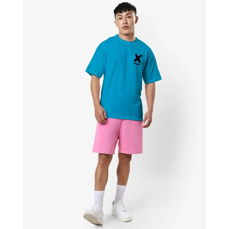 Streetmode Keep Happy Teal Blue T-Shirt for Men