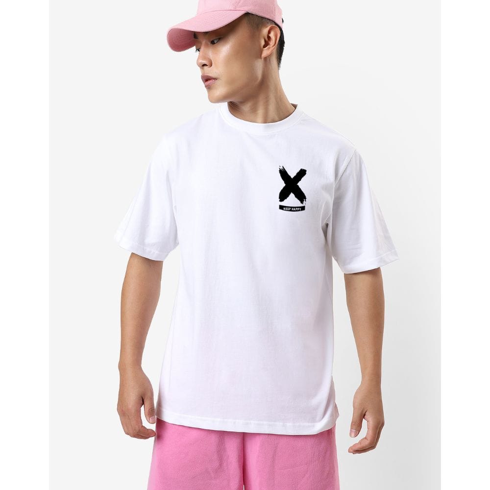 Streetmode Keep Happy White T-Shirt for Men