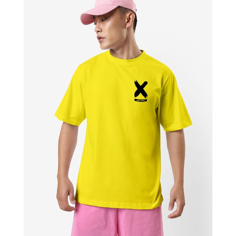 Streetmode Keep Happy Yellow T-Shirt for Men