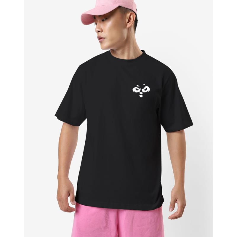 Streetmode Panda Black T-Shirt for Men