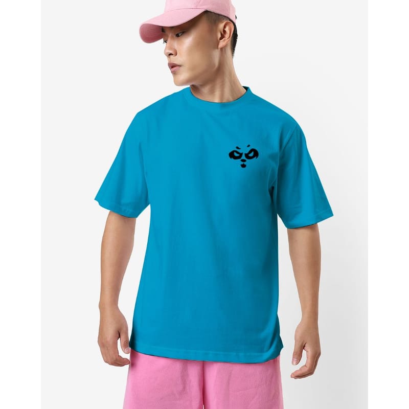 Streetmode Panda Teal Blue T-Shirt for Men