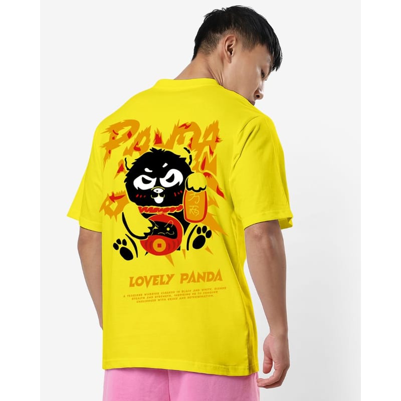 Streetmode Panda Yellow T-Shirt for Men