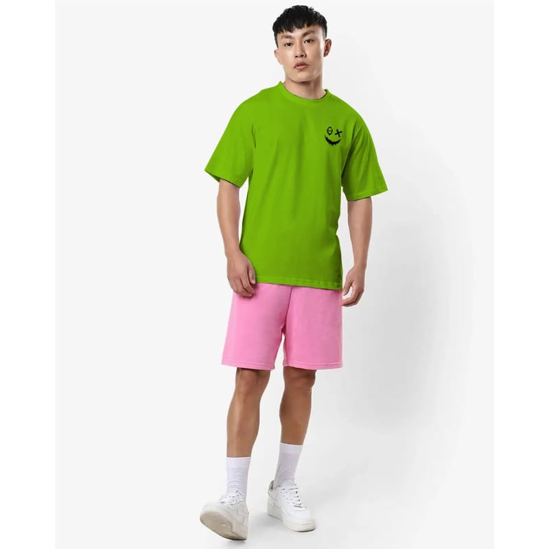 Streetmode Smile Mood Green T-Shirt for Men