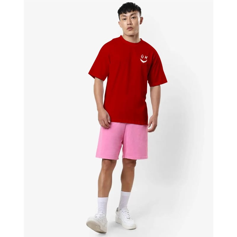 Streetmode Smile Mood Red T-Shirt for Men