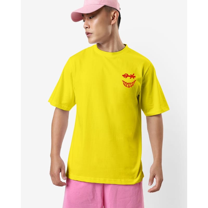 Streetmode Smiley Face Yellow T-Shirt for Men