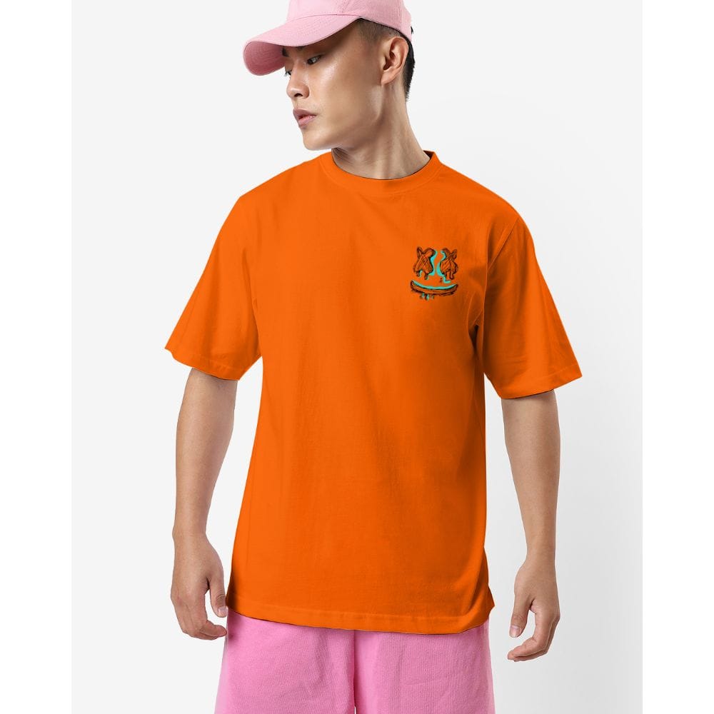 Streetmode Summery Eraser Orange T-Shirt for Men