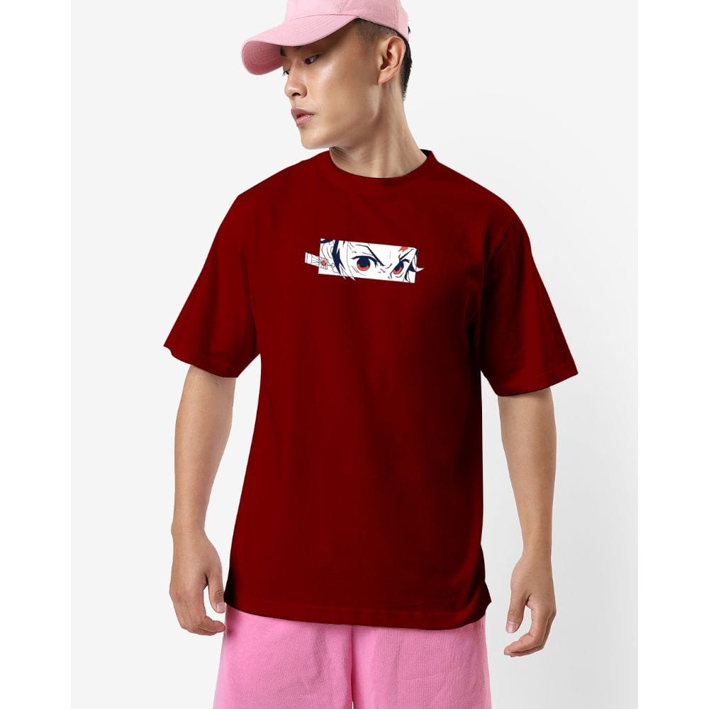 Streetmode Tanjirao Maroon T-Shirt for Men