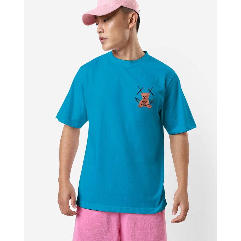 Streetmode Teddy Teal Blue T-Shirt for Men